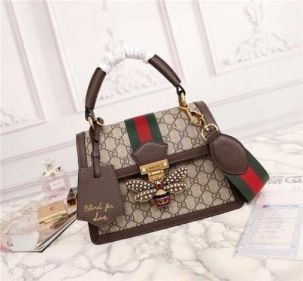 Gucci Bee Queen Margaret GG HandBag with Box Dust Cover Bill