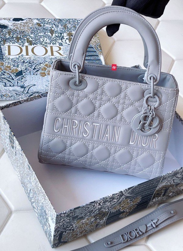 Christian Dior D Lite Cannage Ultra Matte Handbag With Box DustBag SlingBelt