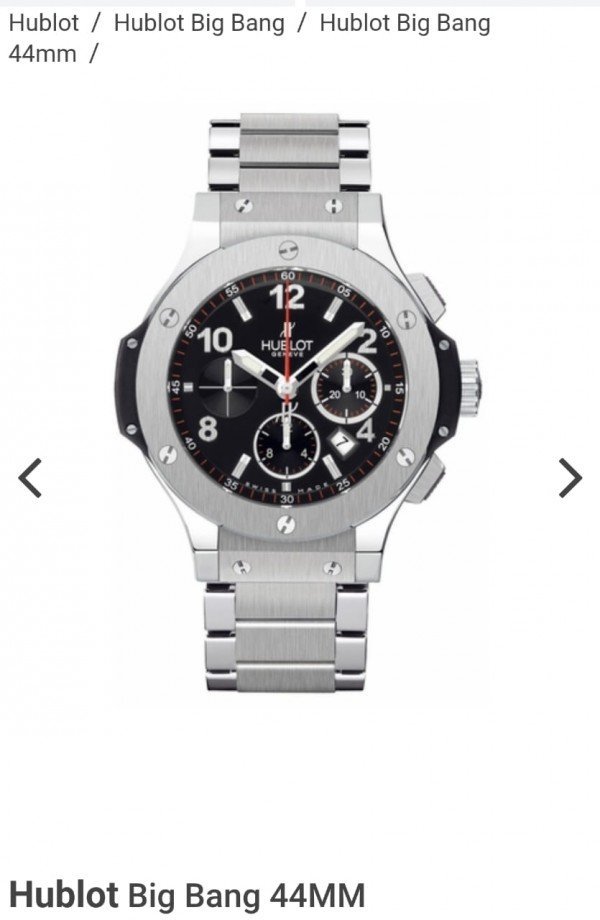 Hublot Silver Grey Automatic Metal Watch