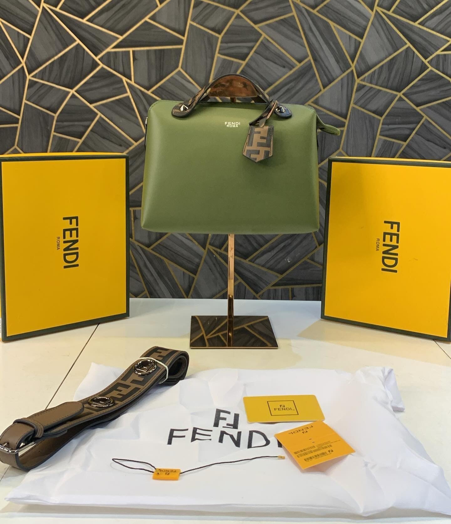 Fendy By The Way Boston Bag With Box and Dust Bag (PH-1673)