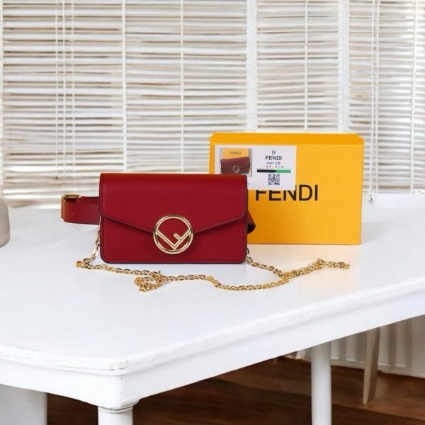 Fendi Vittelo Cruise 2Way Street Style Sling Waist Bag With OG Box & Dust Bag (Wine-812)(BSB)