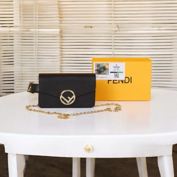 Fendi Vittelo Cruise 2Way Street Style Sling Waist Bag With OG Box & Dust Bag (Black-811)(BSB)