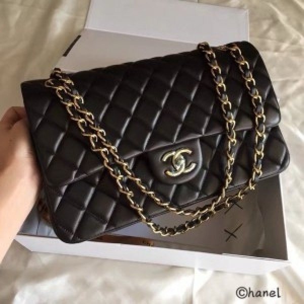 Chanel Classic Jumbo Flap Shoulder Bag With OG Box & Dust Bag (Black-113)(BSB)