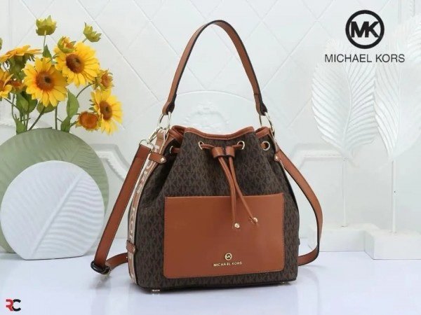 Michael Kors Maeve Medium Bucket Bag With Dust Bag Coffee Brown 100829(LB)