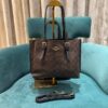 Coach Mollie Leather Tote Bag With Dust Bag & Shoulder Strap (C23021_Coffee_Brown)(LB)