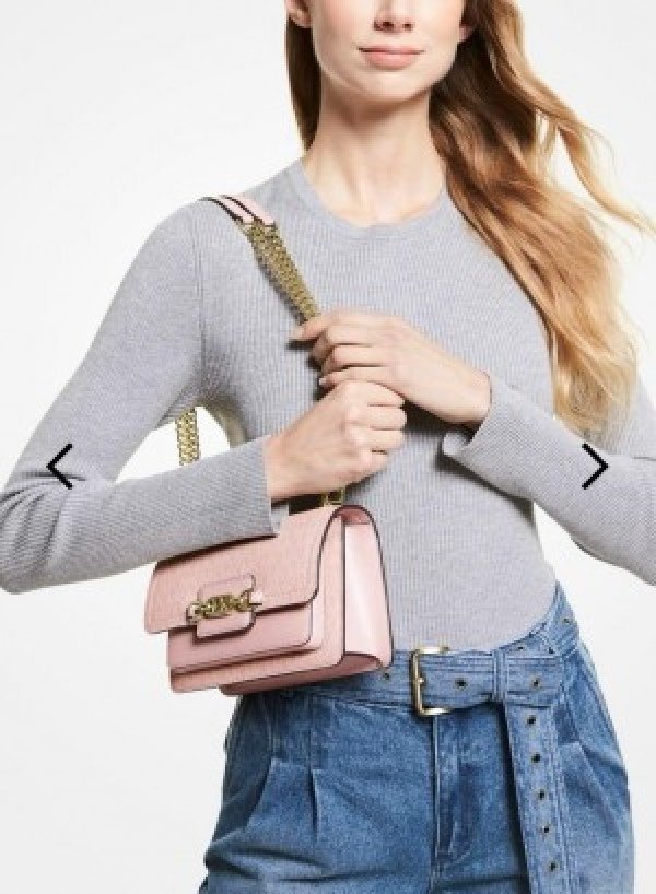 Michael Kors MK Heather Shoulder Bag With OG Box & Dust Bag (22301_Pink)(LB)