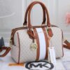 Michael Kors Speedy Mini Duffle With Dust Bag (20062_Beige_Brown)(LB)