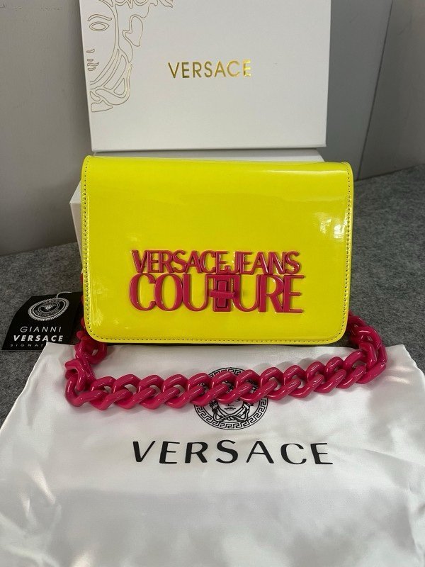Versace Jeans Counture Structure Sling Bag With OG Box & Dust Bag (AV630 Neon Green)(LB)