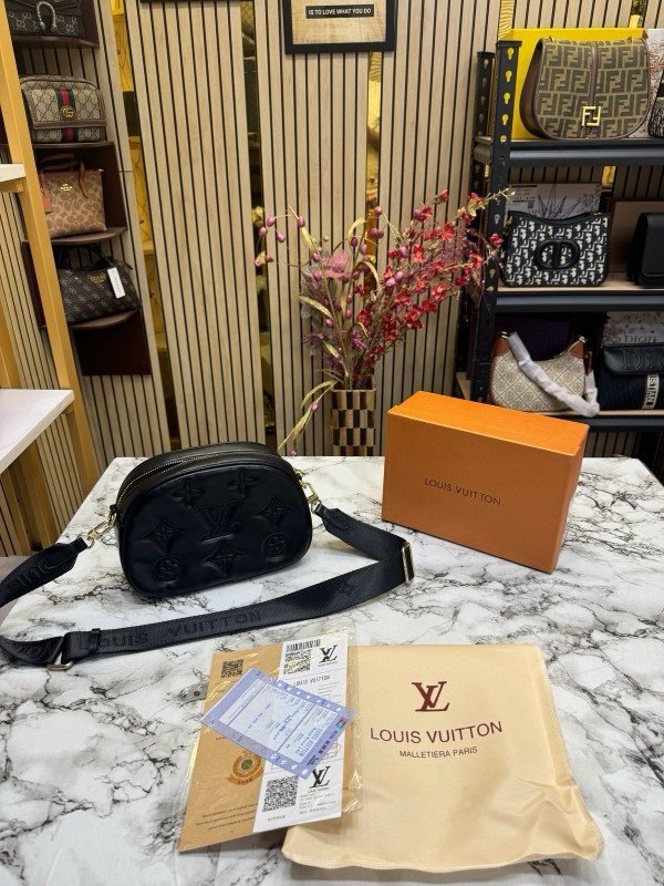 LOUIS VUITTON PILLOW HANDBAG WITH OG BOX AND DUST BAG AND BILL (BLACK)(MT)