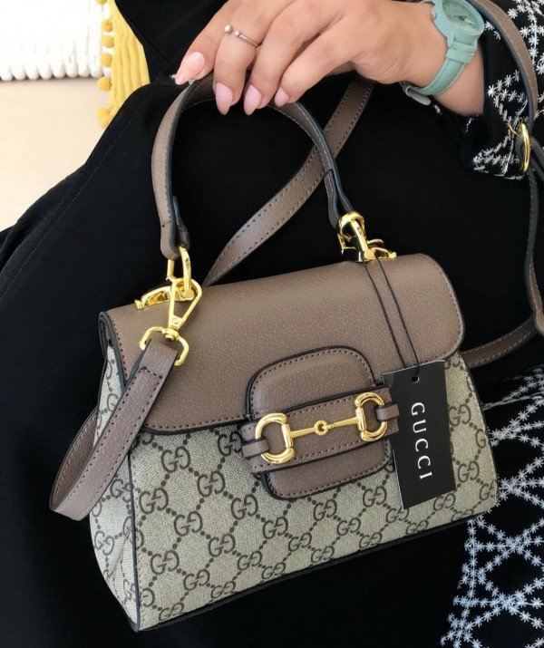 GUCC I HORSEBIT 1955 MEDIUM TOP HANDLE BAG with magnet box 396(BR)