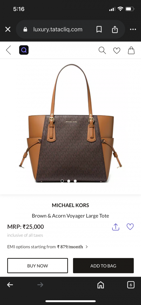 Michael Kors Womens Voyager EastWest Tote 358(BR)