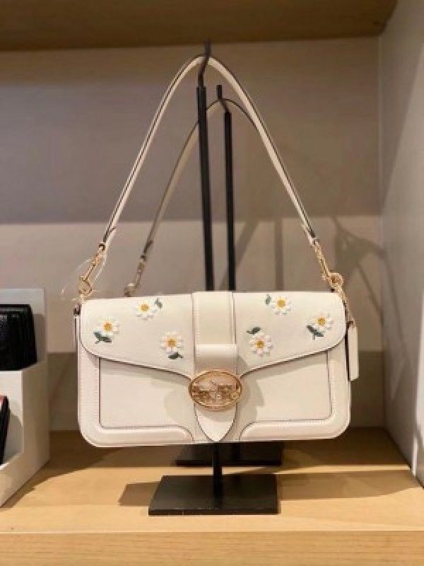 coach georgie flower daisy embroidery tabby shoulder bag with box 892(PH)