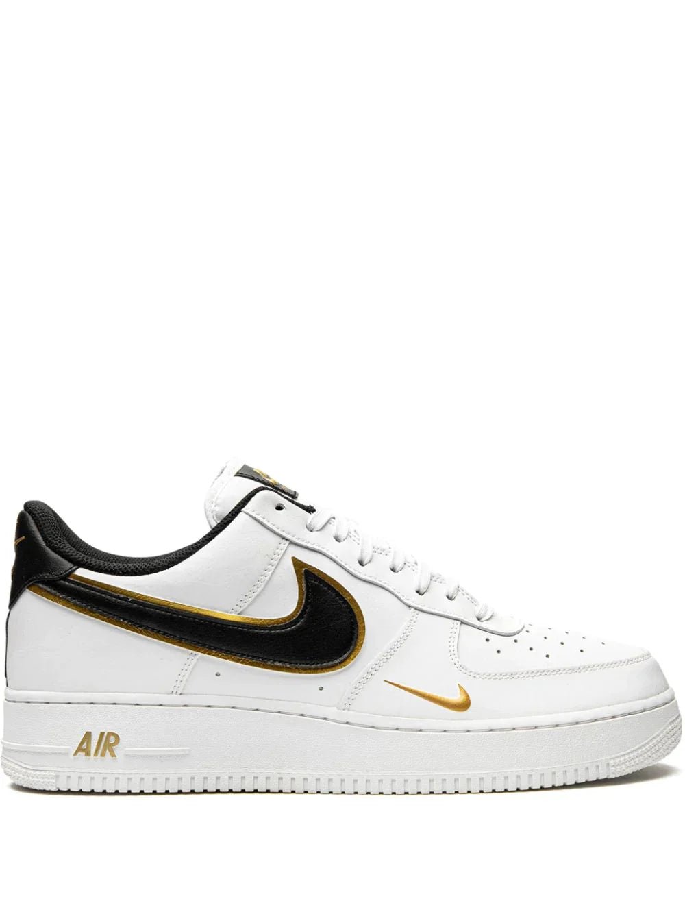 Nike AirForce 1 Low Double Swoosh White Metallic Gold