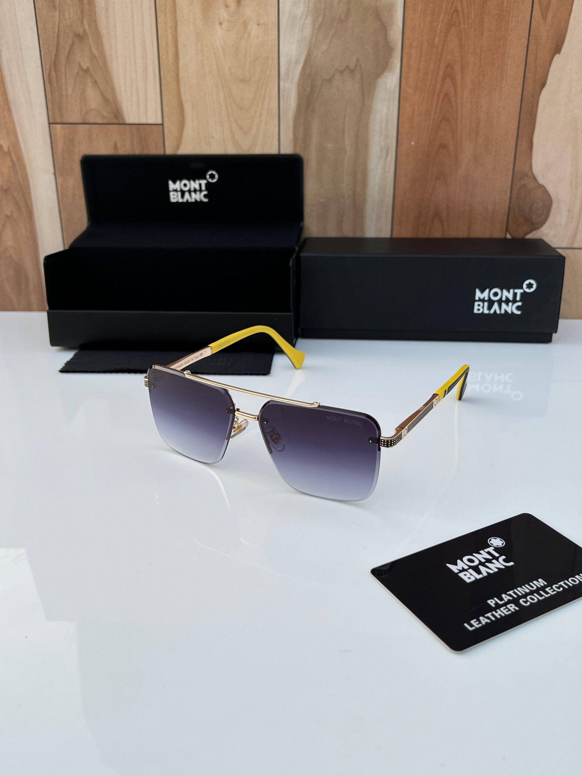 MNT BLNC 23219 SUNGLASSES [BLACK / GOLDEN / YELLOW] 1509025