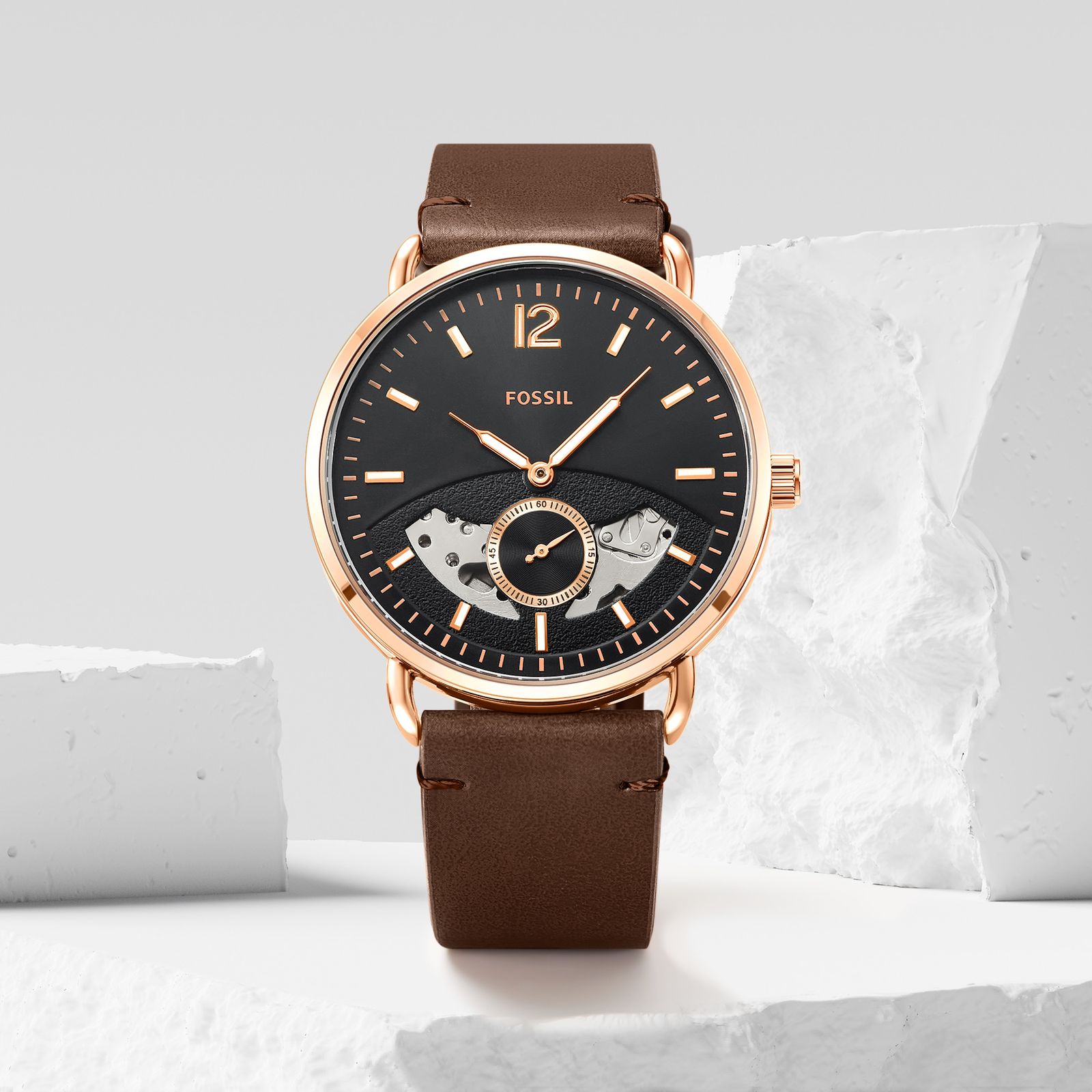 FSL COMMUTER TWIST AUTOMATIC [BLACK / ROSE GOLD / BROWN] 1509025