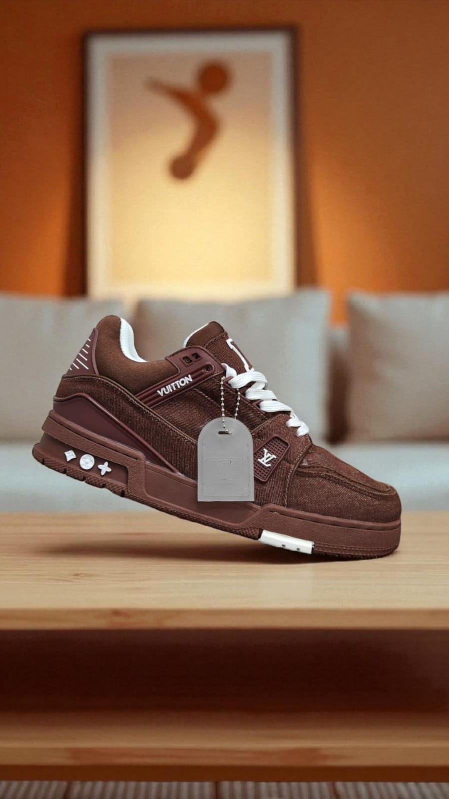 LVN TRAINER [BROWN DENIM / WHITE] 2309025
