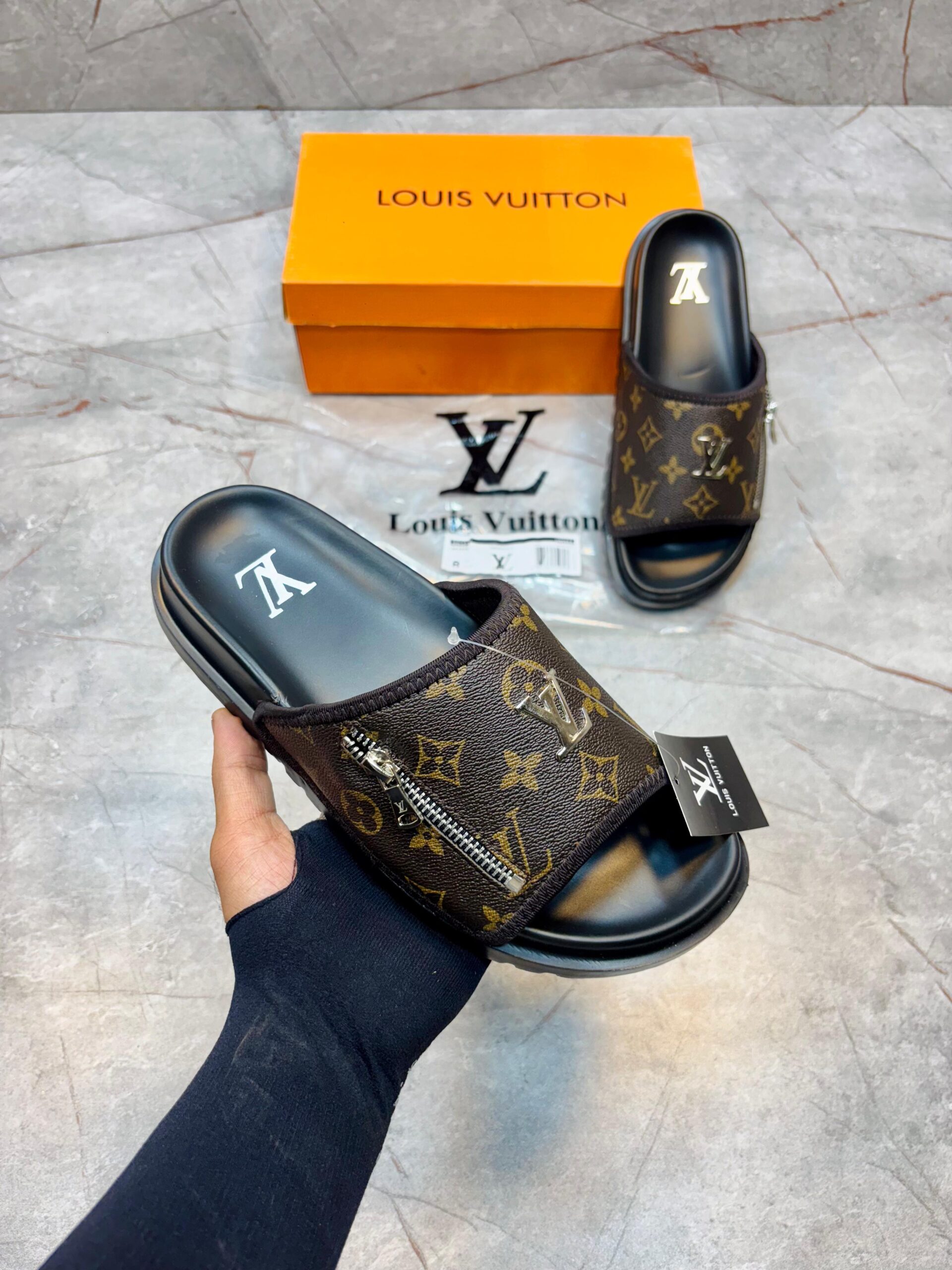 LV MIAMI PREMIUM ARTICLE SLIDES [BROWN / BLACK] 0209025