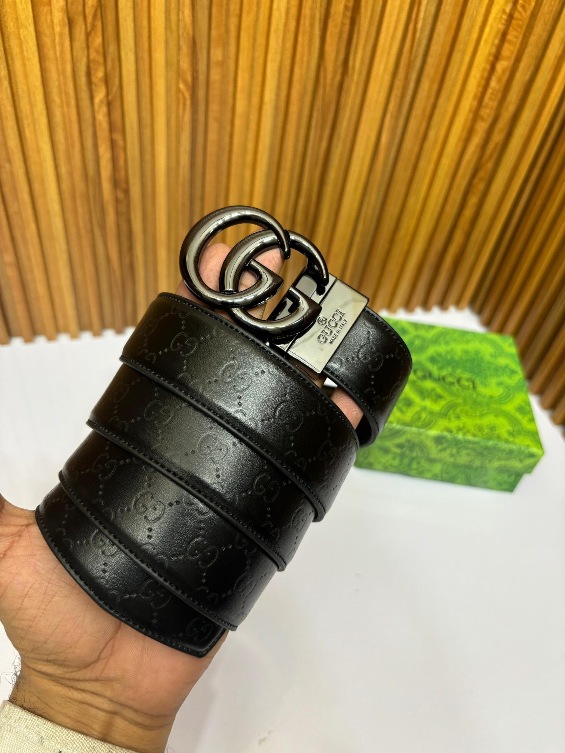GC FULL BLACK PREMIUM QUALITY REVERSIBLE BELT [BLACK] 0809025