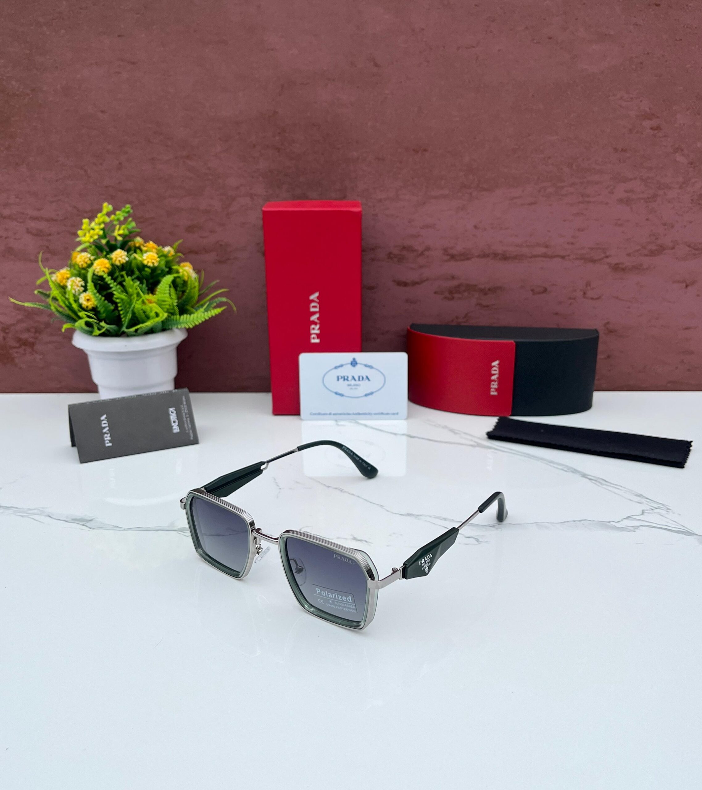 PRD 3810 SUNGLASSES [SILVER / GREEN / BLACK] 3010025