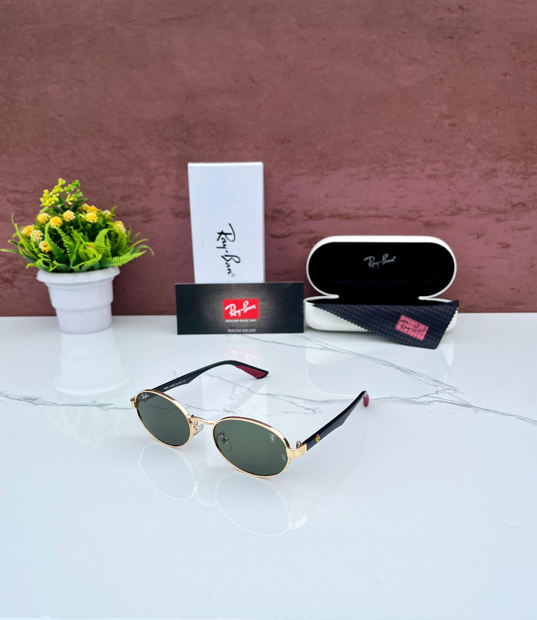 RB FRR 1665 SUNGLASSES [GREEN / GOLDEN] 3010025