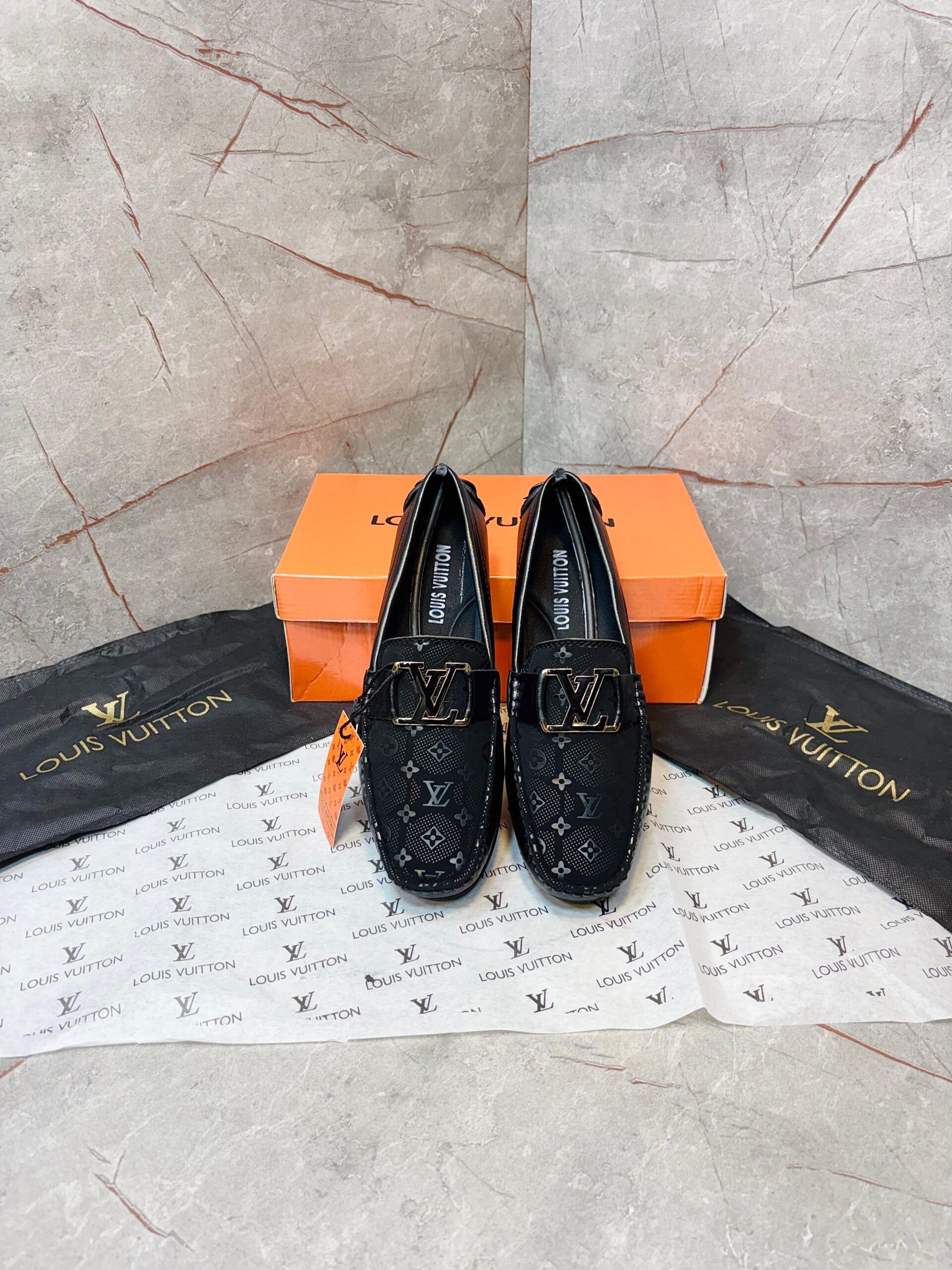 LVN PREMIUM ARTICLE VELVET DESIGN LOAFER [BLACK] 0311025