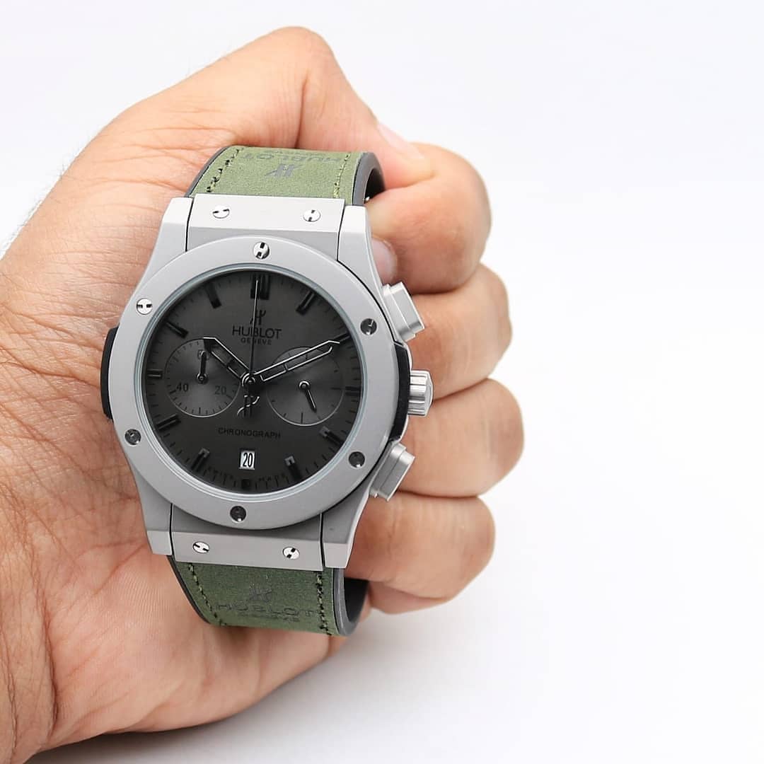 HBLT GENEVE BIG BANG CHRONOGRAPH [ BLACK / SILVER MATT / OLIVE] 1811025