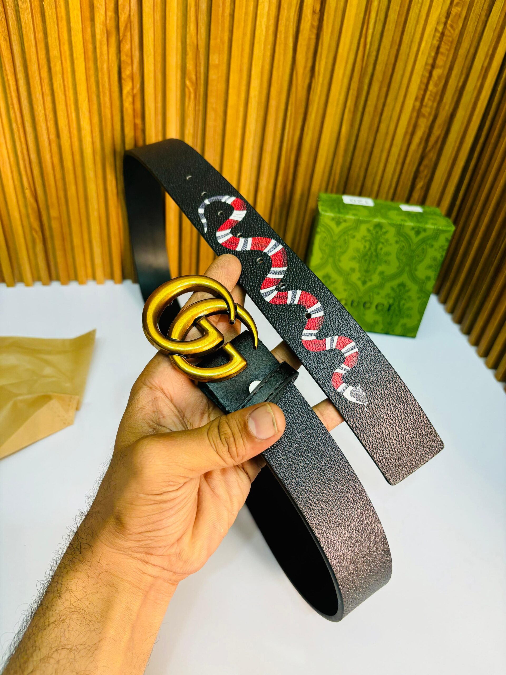 GC SNACK PREMIUM QUALITY BELT [BLACK / GOLDEN] 1311025