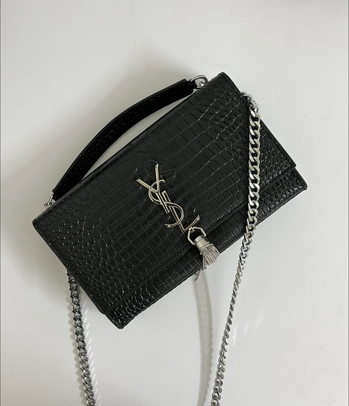 YS L KATE TASSEL SHOULDER BAGS [BLACK / SILVER] 2511025