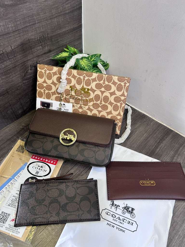 CO_CH ELIZA 3 PCS MONOGRAM SLING BABS COMBO SET [BROWN] 0511025