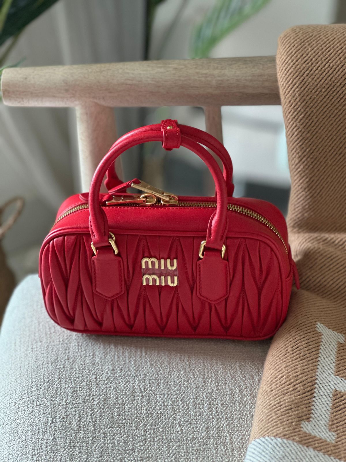 MI U  ARCADIE SAMLL SHOULDER CROSSBODY BAG [CHERRY RED] 1311025