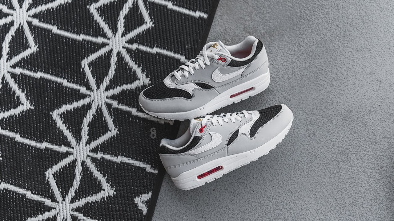 NK AIR MAX 1 PLATINUM [WHITE / GREY / BLACK / RED] 1512025