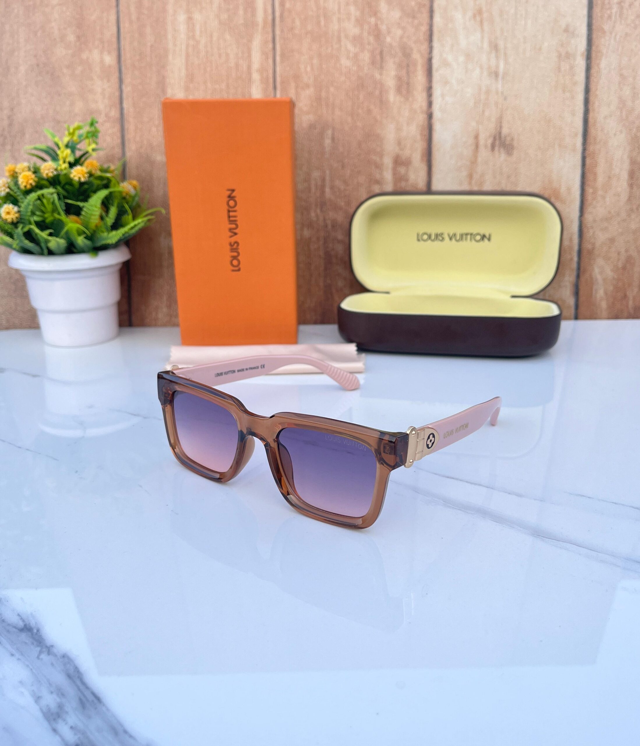 LVN 58105 SUNGLASSES [BROWN / PINK] 1212025