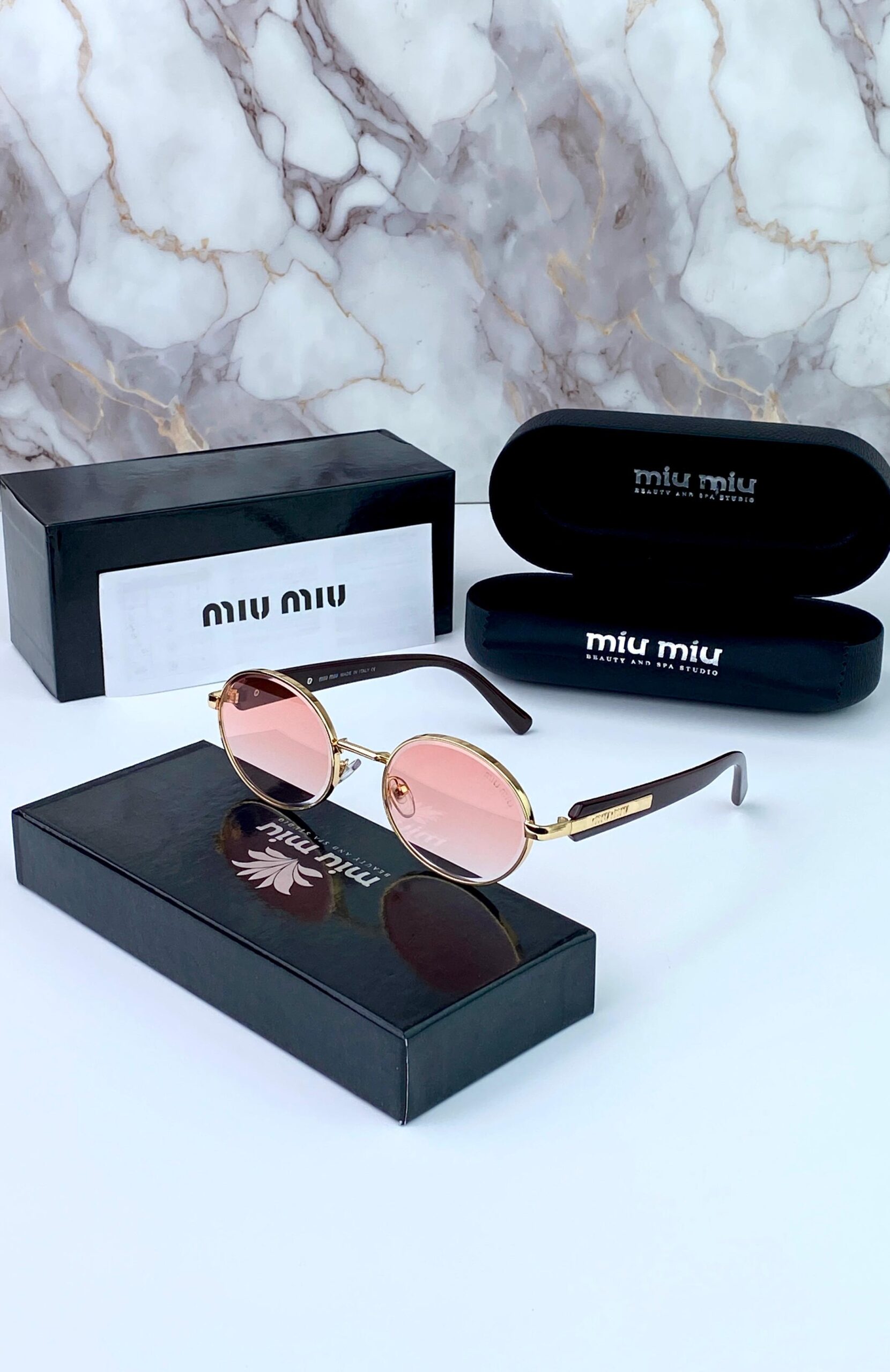MI U SUNGLASSES [PINK / GOLDEN / BLACKA] 1301026