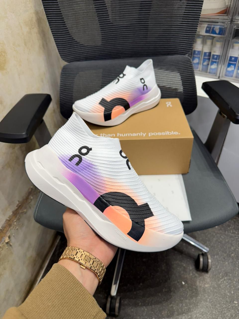 QC OC CLOUDBOOM STRIKE LS [WHITE / PURPLE / ORANGE] 2701026