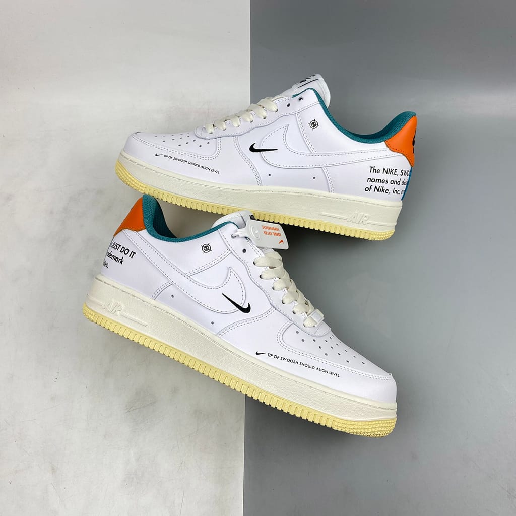 NK AIR FORCE 1 STARFISH [WHITE / ORANGE / SEA GREEN] 2701026