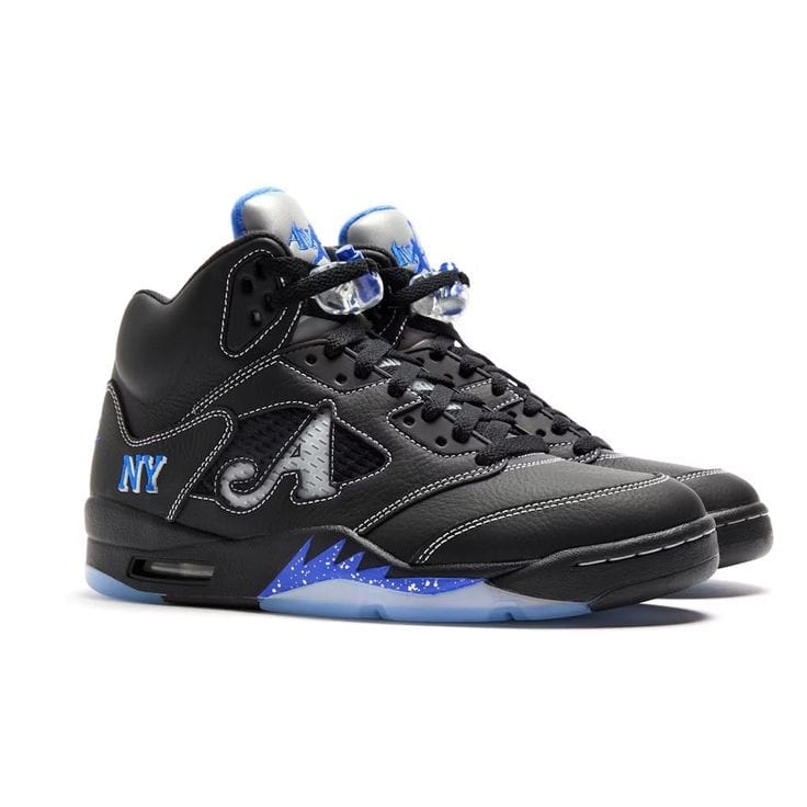 NK AIR JORDA_N RETRO 5 AWAKE NY BLACK [BLACK / WHITE / BLUE] 2301026