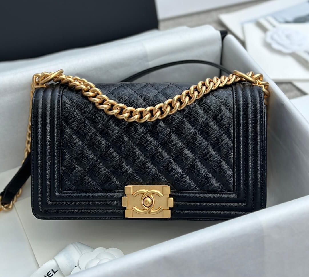 CNL LE BOY LARGE SHOULDER BAG [BLACK / GOLDEN] 0501026