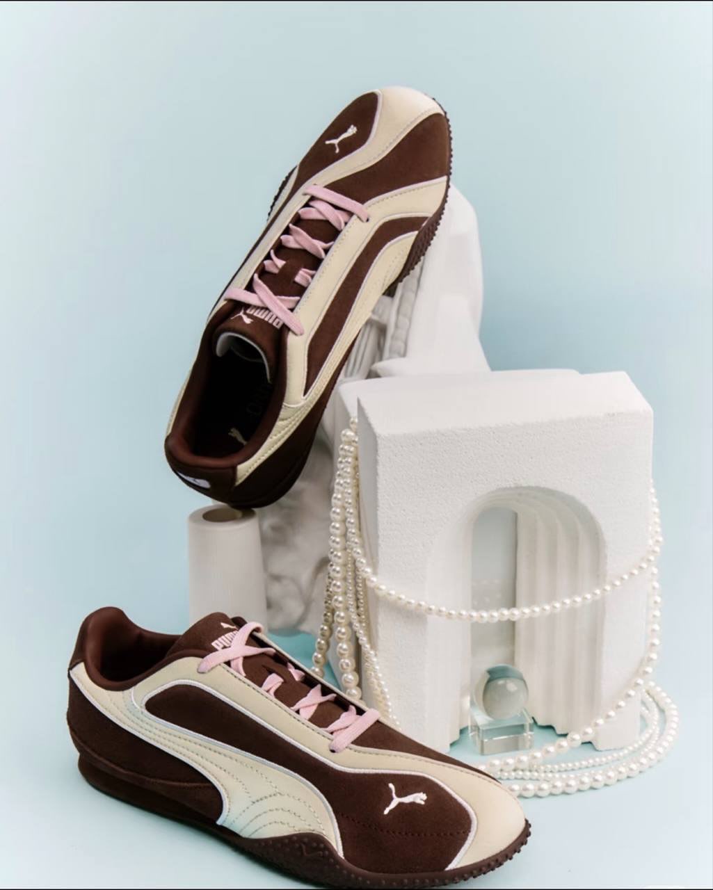 PMA BELLA V2 SUEDE [BROWN / WHITE] FOR HER 0101026