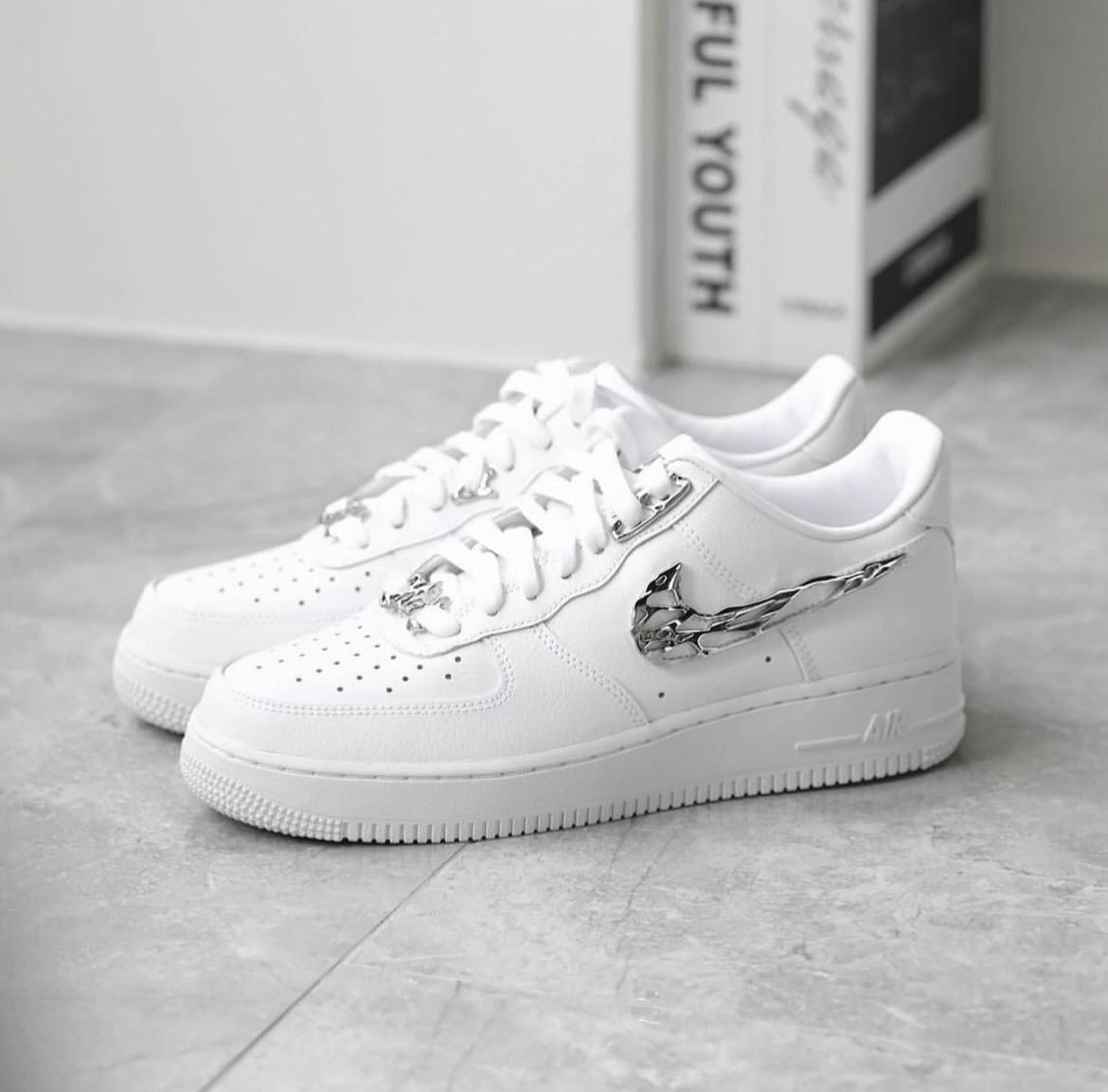 NK AIR FORCE 1 LOW MOLTEN METAL [WHITE / SILVER] 1501026