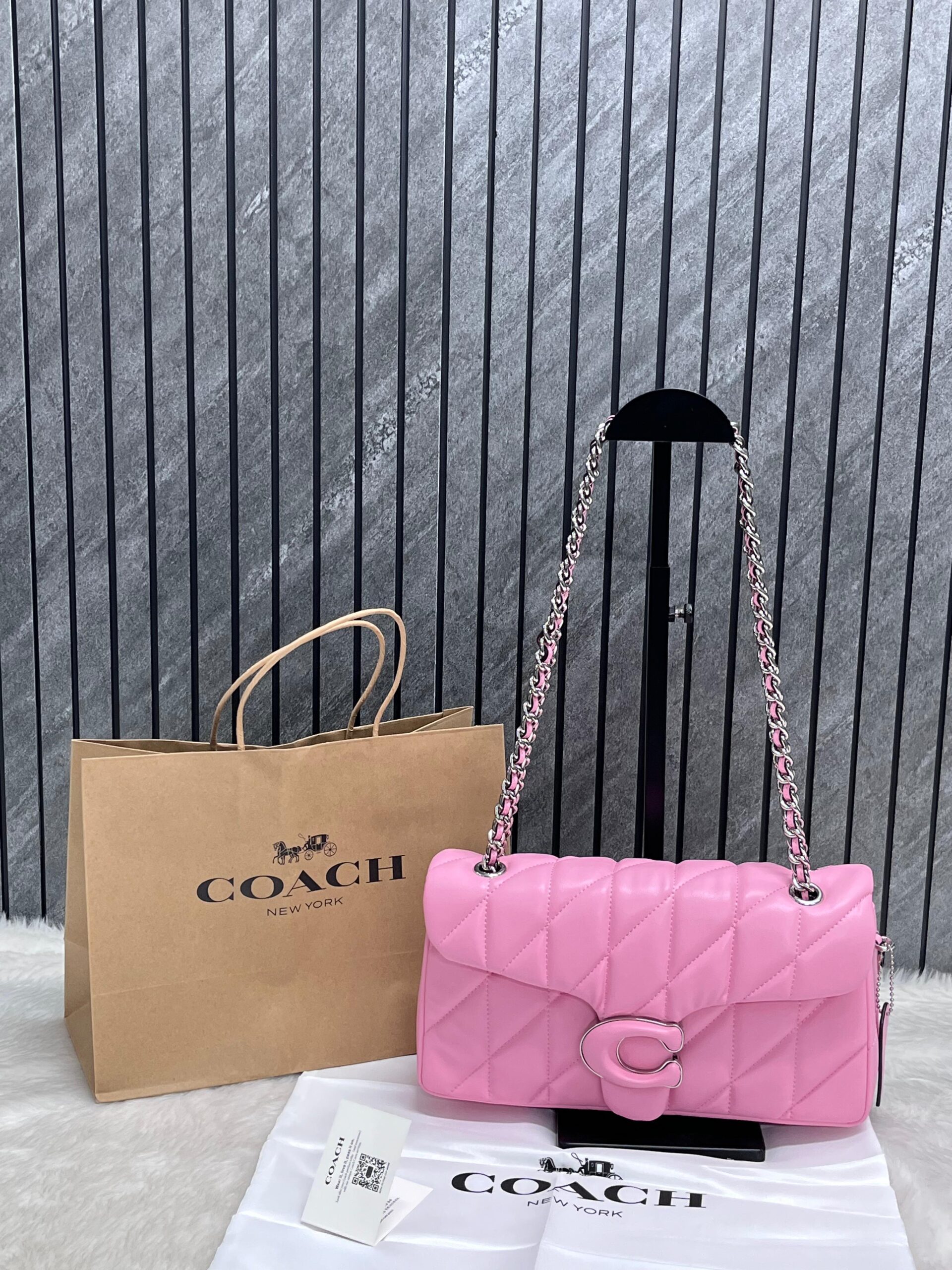 CO_CH TABBY 26 QUILTED SHOULDER BAG [PINK / SILVER] 0501026