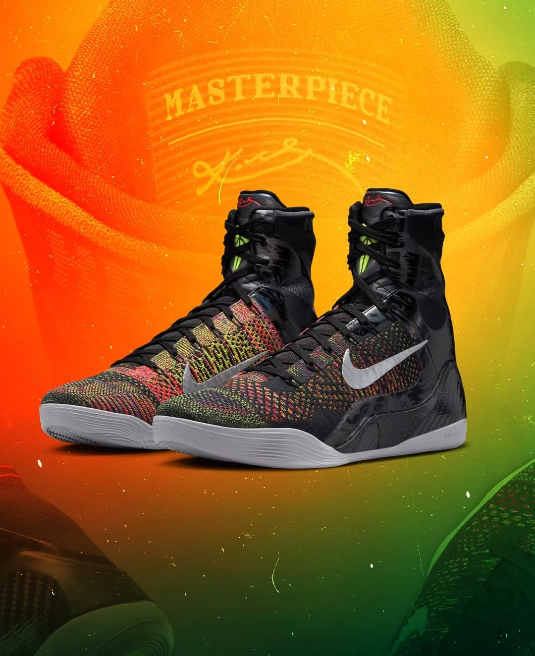 NK KOBE 9 ELITE MASTERPIECE FYKNIT COOL AGAIN [BLACK / WHITE / MULTI] 1602026