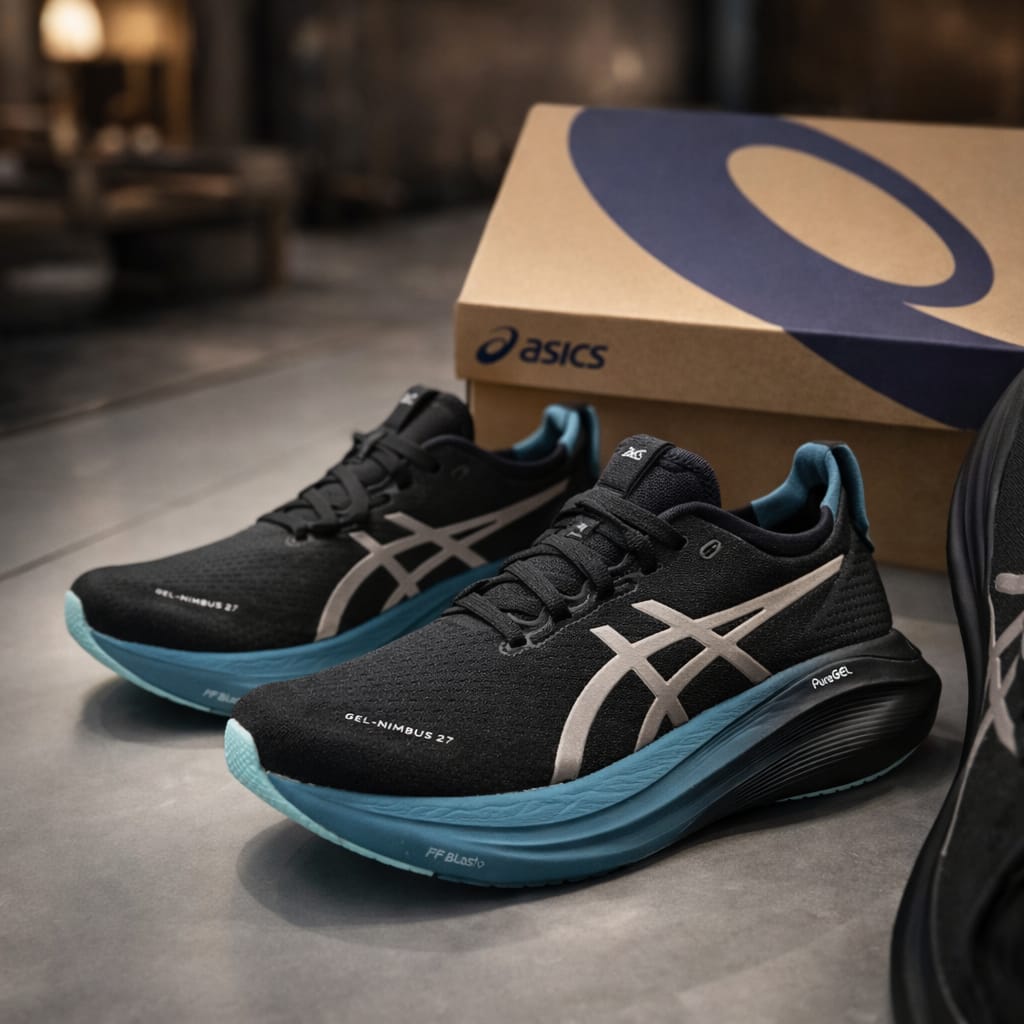 ACS GEL NIMBUS 27 [BLACK / SEA GREEN / SILVER] 1702026