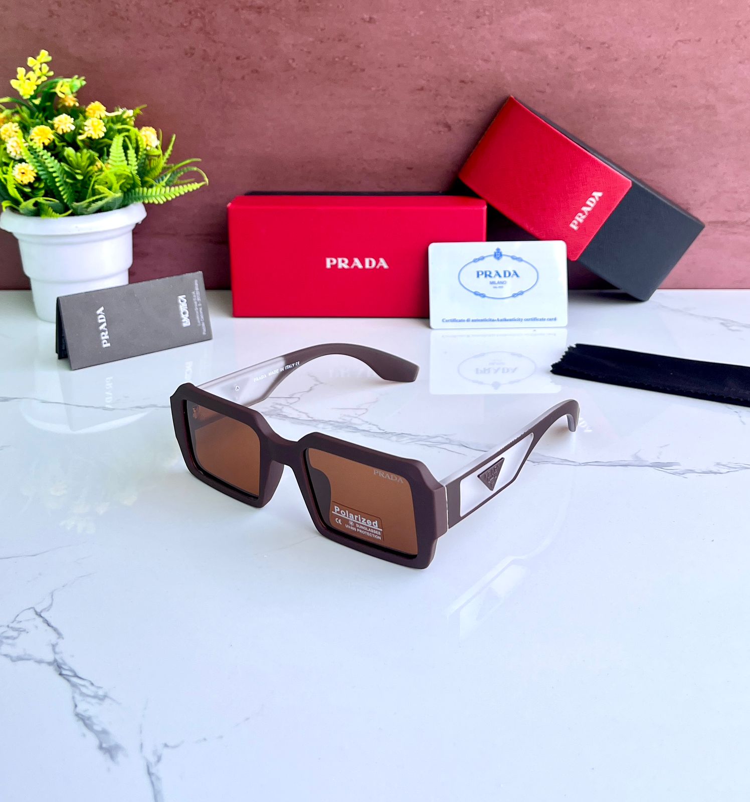 PRD 8207 SUNGLASSES [BROWN / WHITE] 0303026