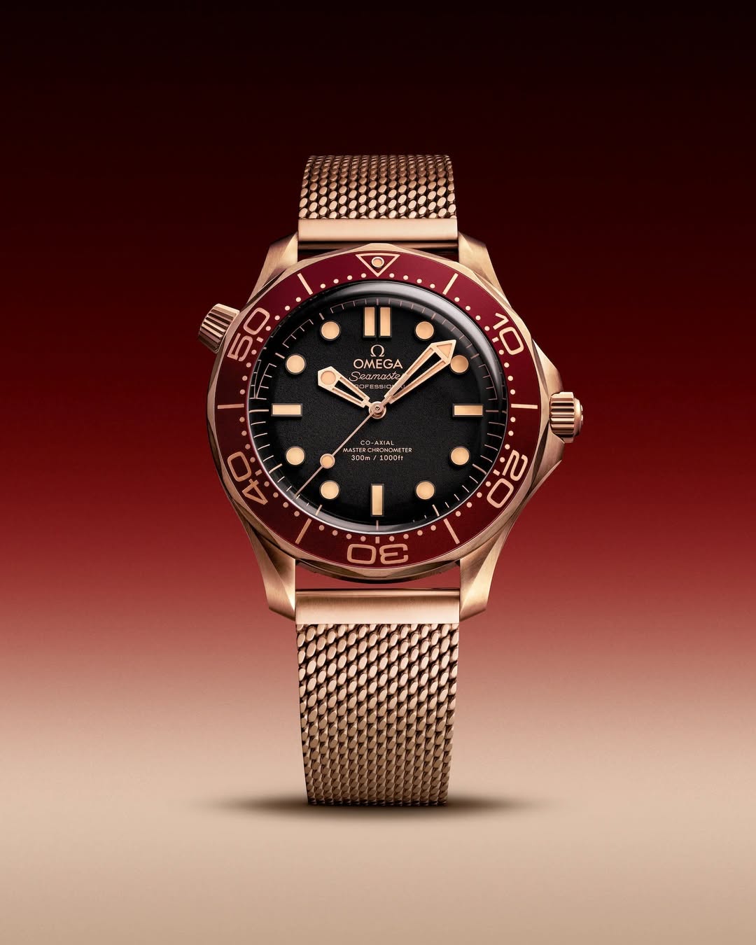 OMG SEAMASTER PROFESSIONAL CO-AXIAL CHRONOMETER [BLACK / RED / ROSE GOLD] 1903026