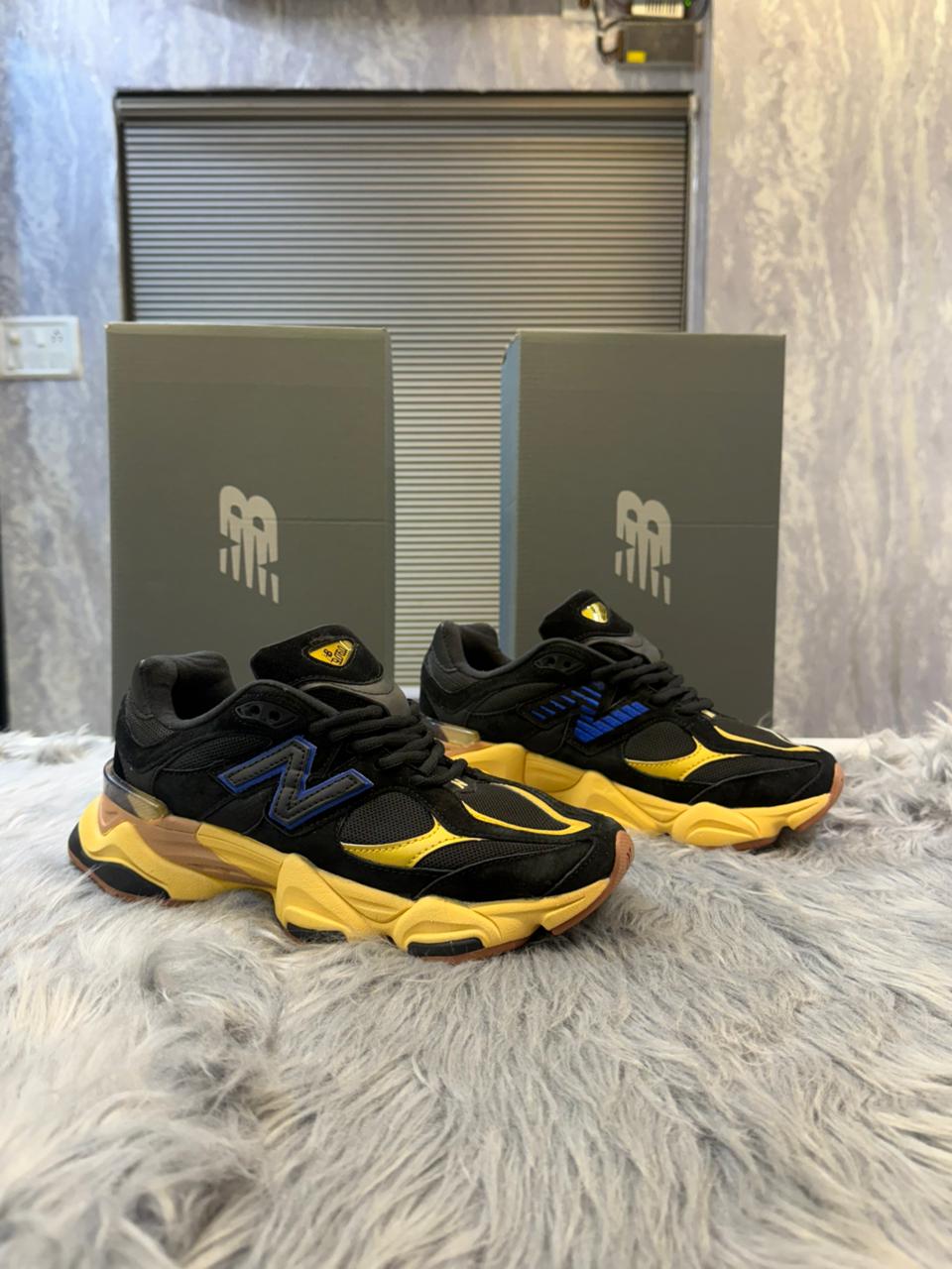 NB 9060 BLACK ROYAL GUM UNISEX SNEAKERS U9060RE [BLACK / YELLOW / BLUE / BROWN] 0203026