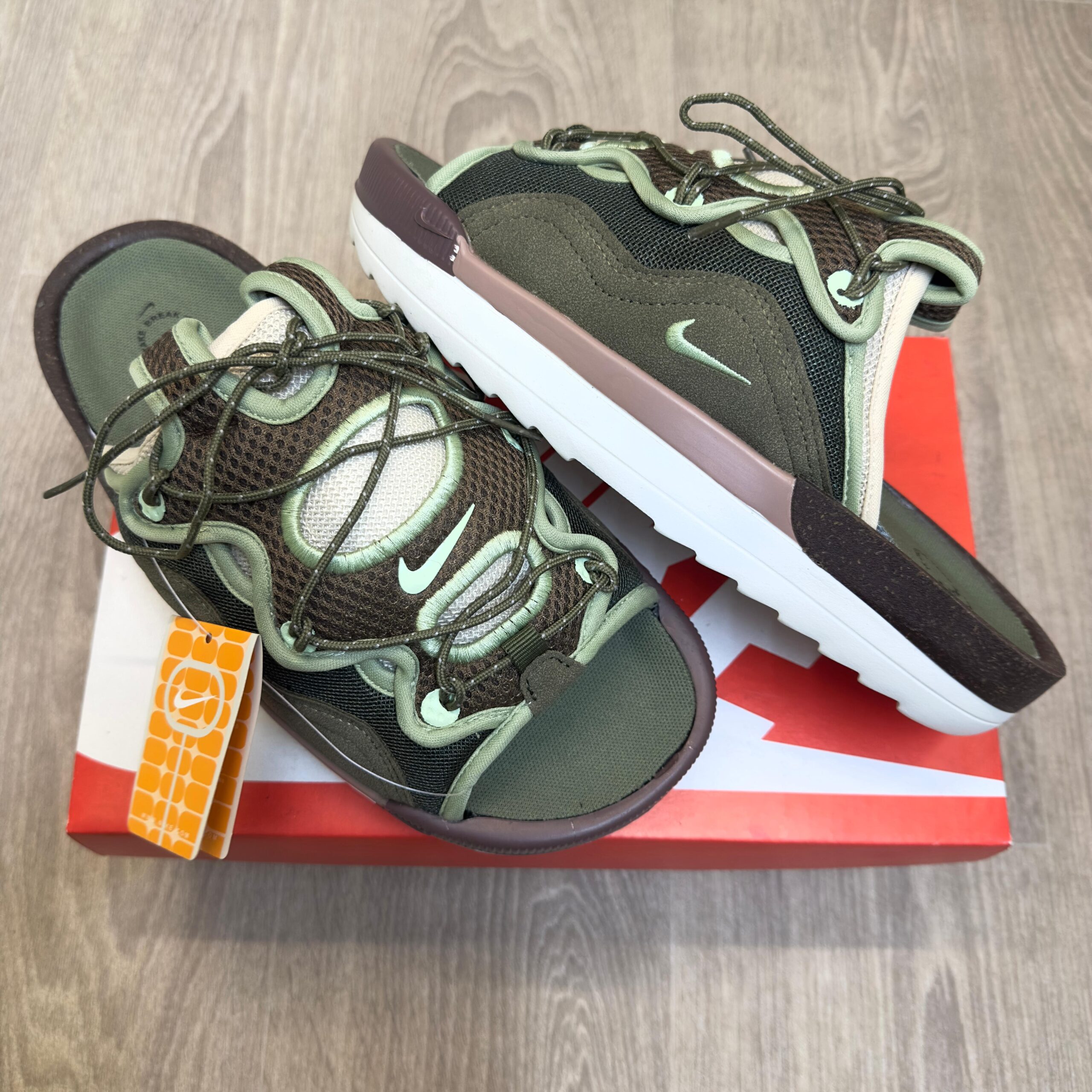 NK OFFLINE 2.0 SLIP-ON PREMIUM SANDAL [GREEN / BROWN] 1803026