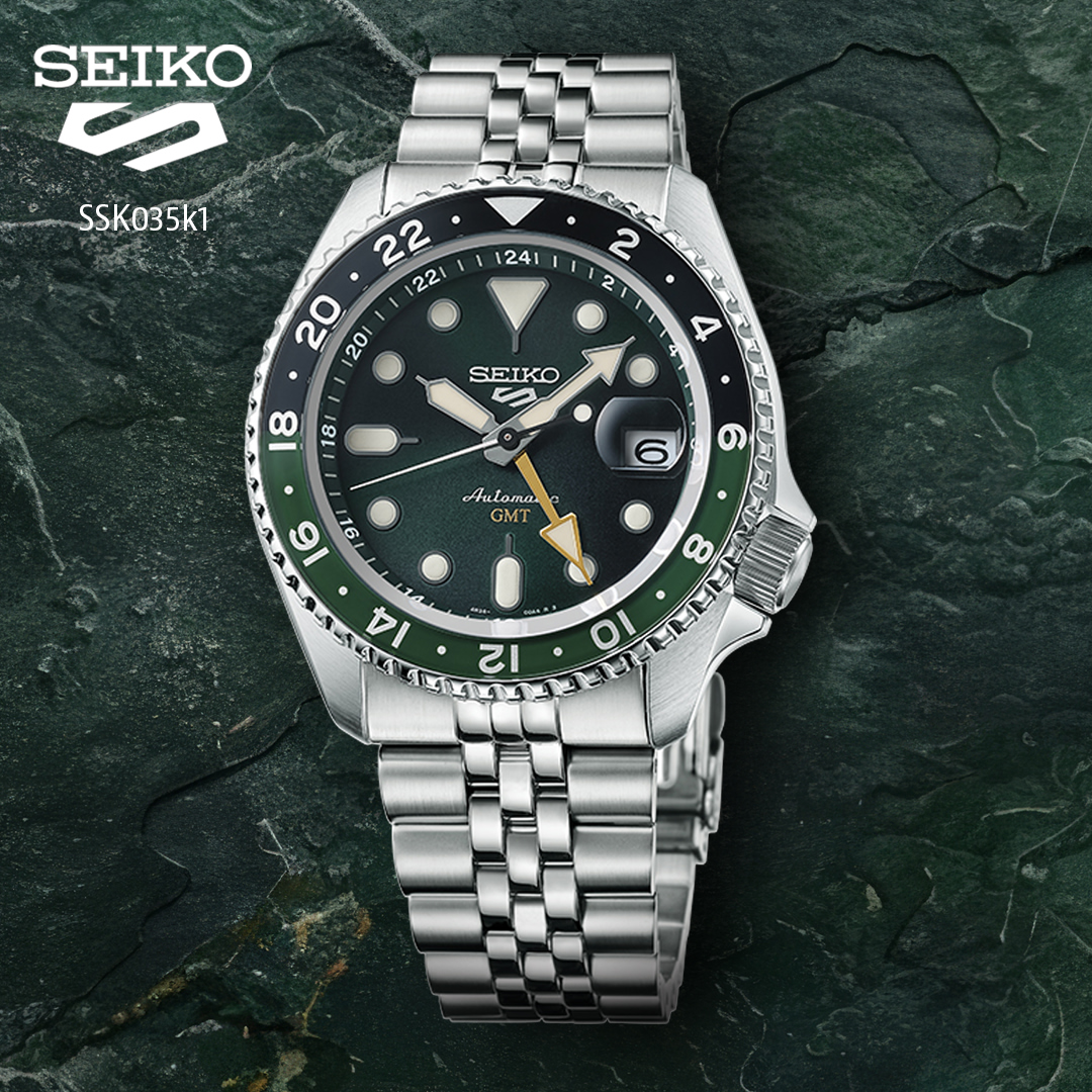 SIKO AUTOMATIC GMT 5 SPORTS [GREEN / BLACK / SILVER] 0603026