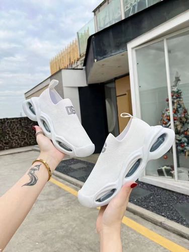 DOLCE GABBANA SOCK WAVE SLIP ON WHITE REFLECTIVE PREMIUM SNEAKER