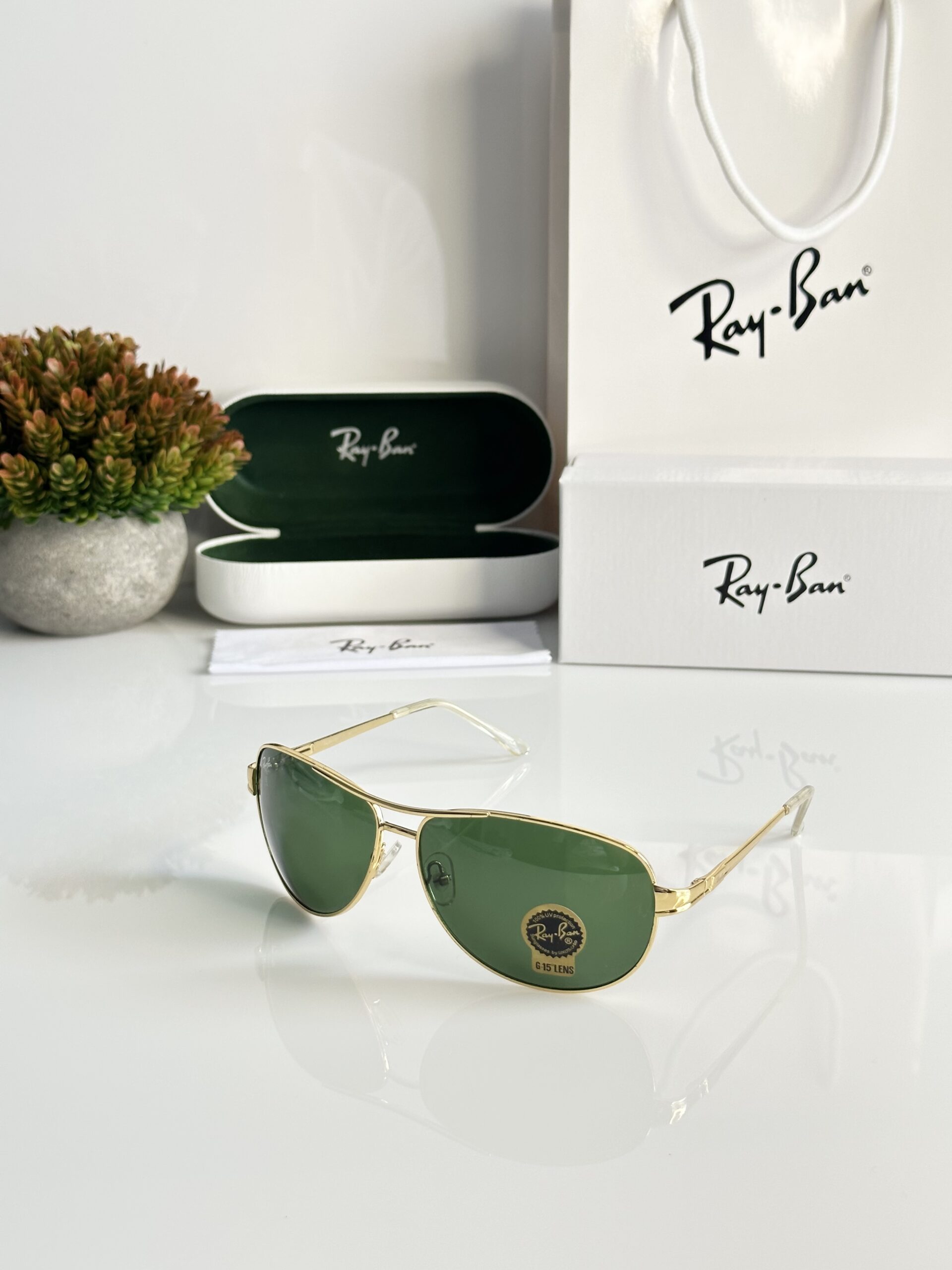 Rayban 3342 Gold Green (GLASS)