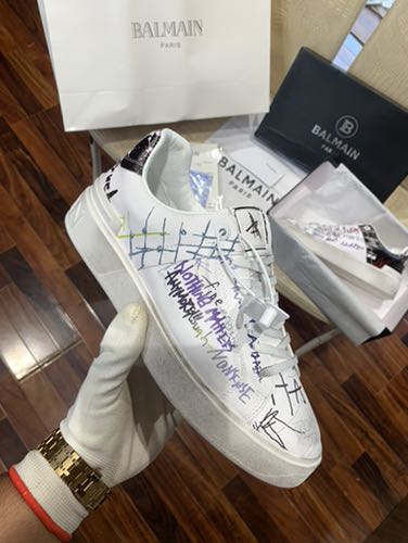 BALMAI_N GRAFFITI PRINTED B COURT PREMIUM SNEAKER